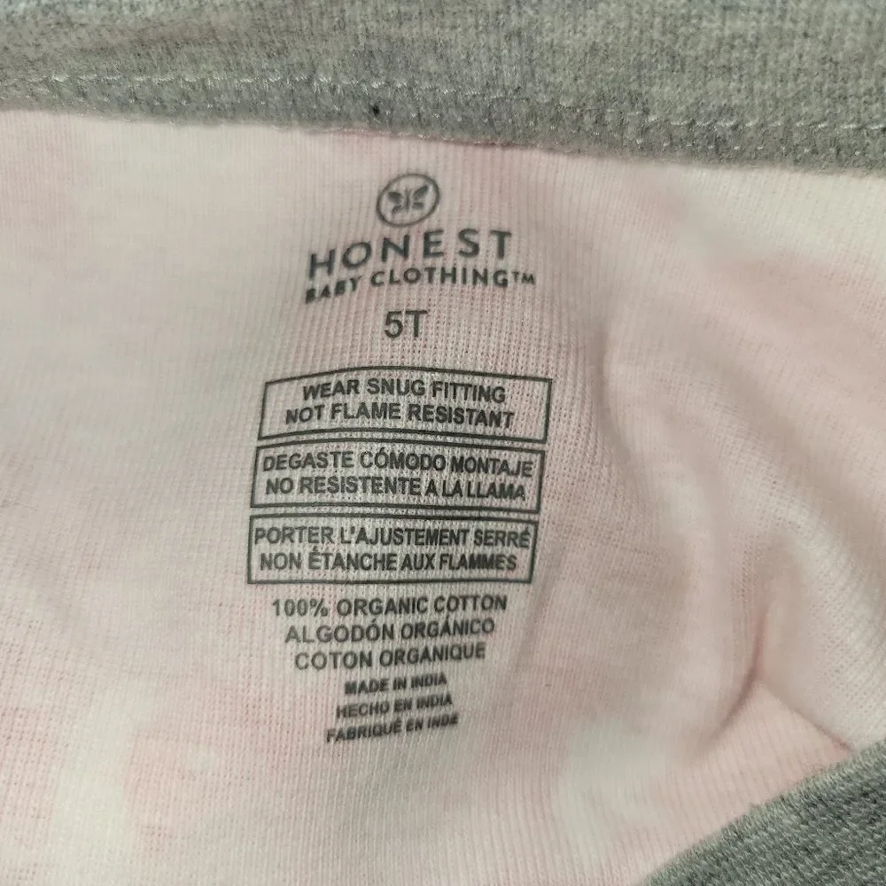 Honest baby clothing 2-piece set organic cotton rose color world